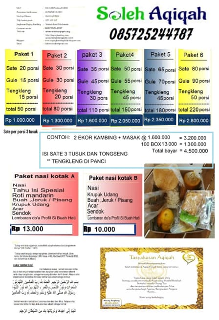 Layanan Aqiqah Karanganyar Paket Lengkap murah ya